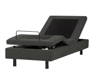 Adjustable Bed without Headboard Fabric DUKE II 80 x 200 cm (EU Small Single) Dark Grey_987300