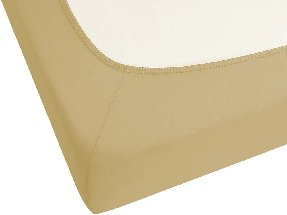 Fitted Sheet JANBU 140 x 200 cm Cotton Olive Green_845897