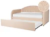 Trundle Bed Boucle EYBURIE 90 x 200 cm (EU Single) Peach Pink