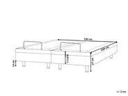 Ställbar säng utan huvudgavel Bouclé DUKE 160 x 200 cm Off-White_1011451