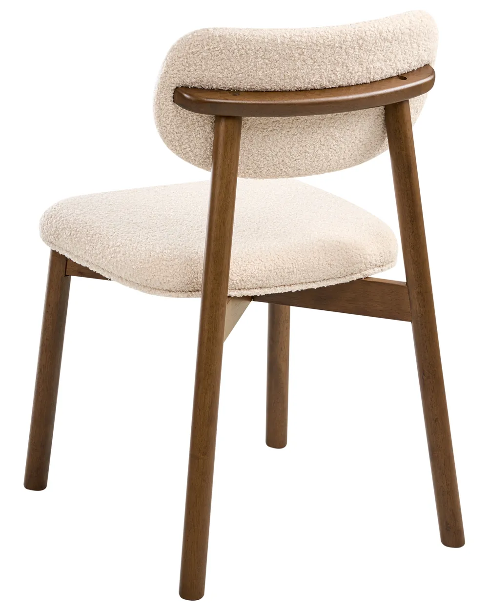 Set of 2 Dining Chairs MILLS Boucle Brown/ Light Beige_1024331