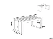 Garden Coffee Table SALERNO 90 cm 50 cm Metal Dark Grey_679581