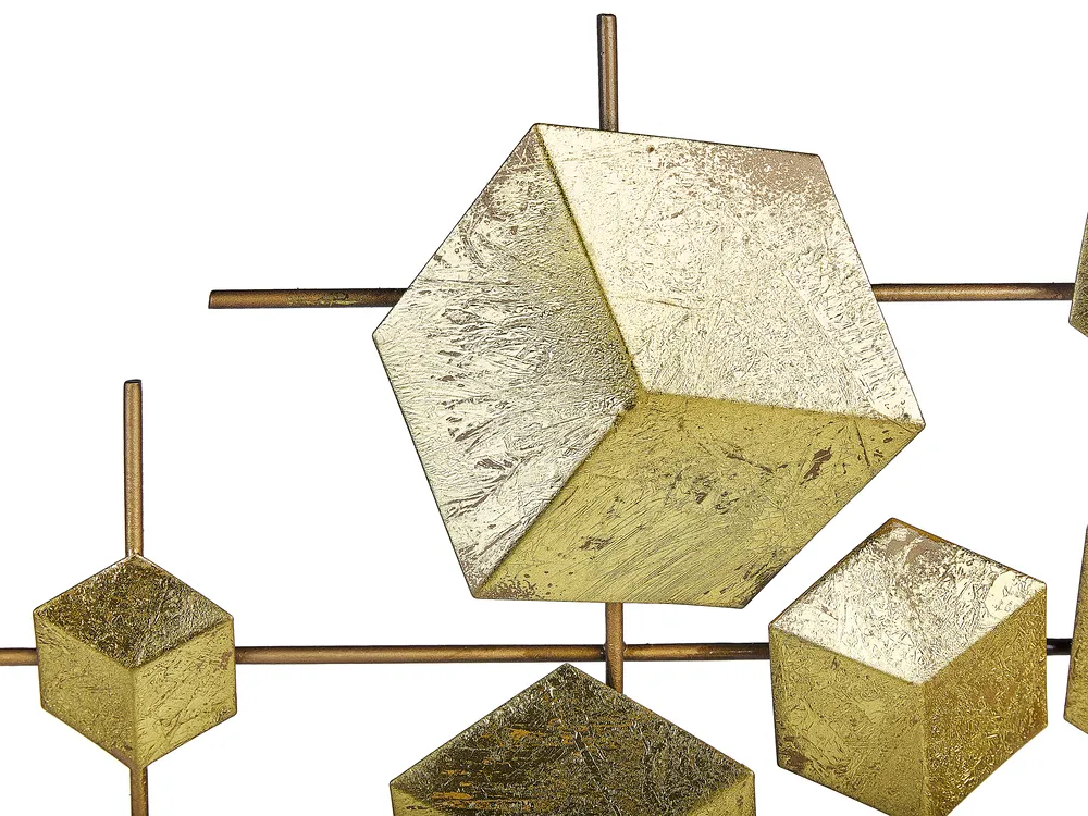Wall Decor FLEROVIUM Metal 45 cm Gold_843746