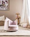 Kids Armchair Crown VEGA Velvet Pastel Pink