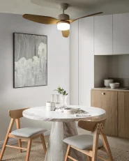 Takfläkt med lampa ANDERSON med fjärrkontroll LED Ljusbrun_988763