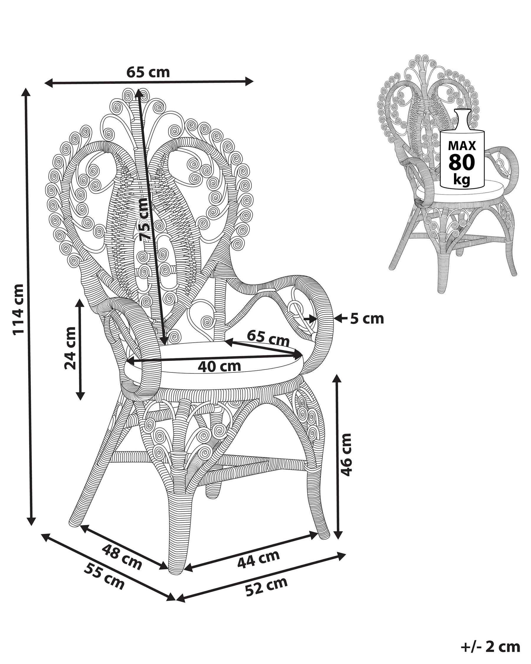 Peacock Chair CARRARA Rattan Natural_886135