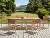 Garden Dining Set 6 Seater VIAREGGIO Certified Teak Wood Brown