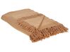 Bedspread YERBENT Cotton 220 x 240 cm Golden Brown