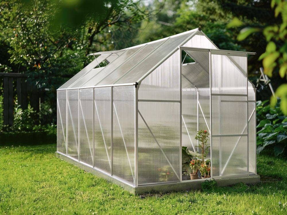 Hagedrivhus APULIA 190 cm 315 cm Sølv