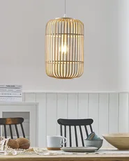 Pendant Lamp AISNE Bamboo Light Brown_784954