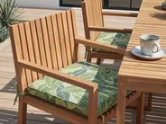 Set of 8 Garden Chairs with Cushions SASSARI II Certified Acacia Wood Green_931148