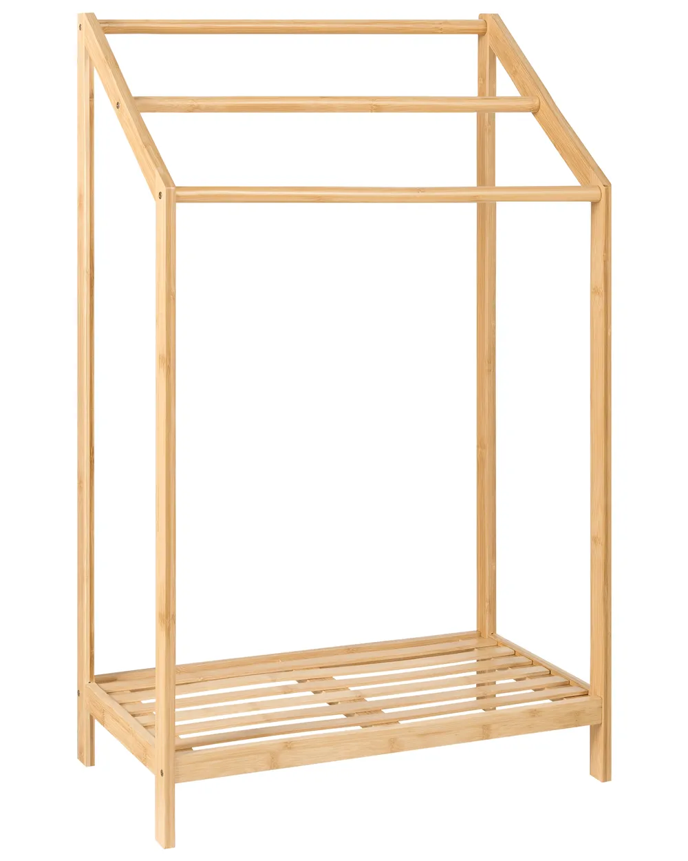 Towel Stand with Shelf YUNGAS Bamboo Light Brown