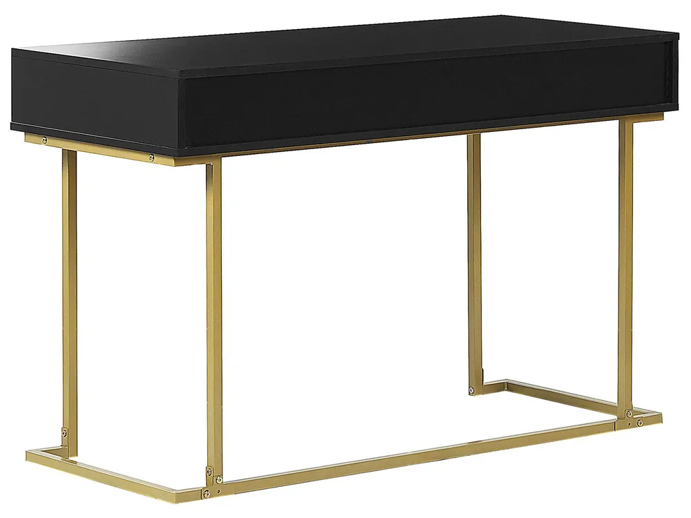 Konsolbord WESTPORT 115 cm 50 cm med lådor Svart/ Guld_809738