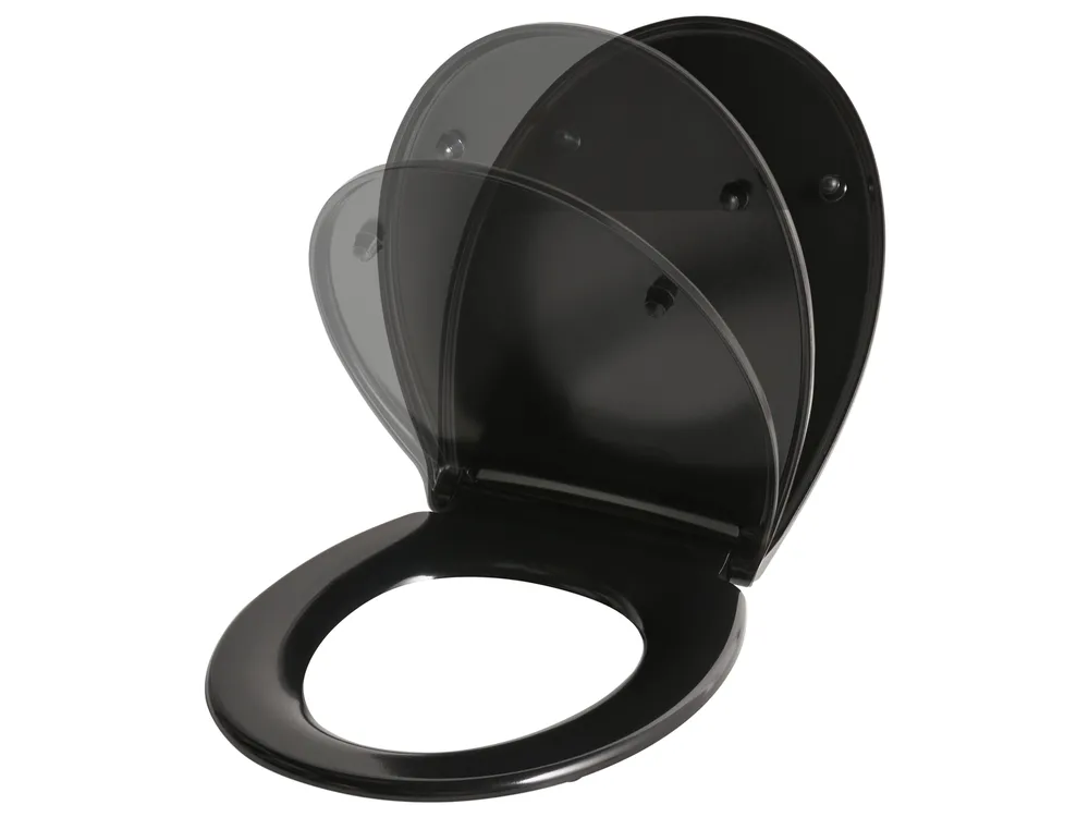Toilet Seat PAPURI Soft Close Duroplast Black_1016490