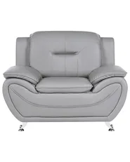Armchair LEIRA Faux Leather Grey_1058625