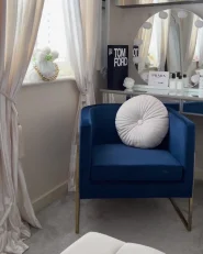 Armchair SIRKKA Velvet Dark Blue_976512