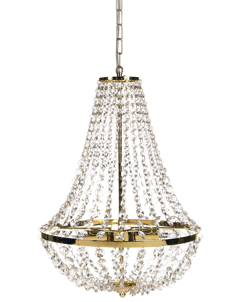 Lysekrone DIAMANTE Metall Gull