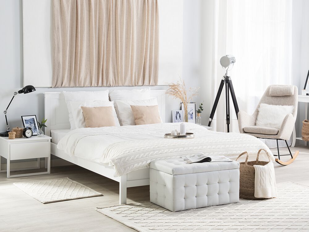 Seng Furutre OLIVET 160 x 200 cm Hvit
