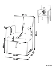 Dining Chair ROCKEFELLER Fabric Black_770804