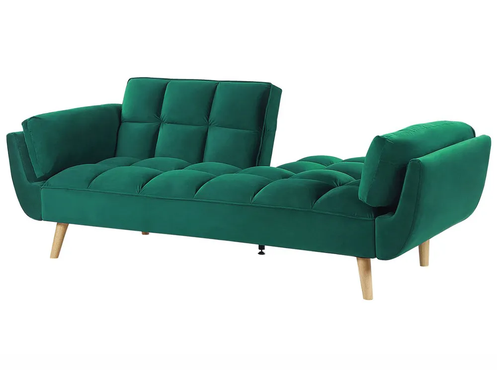 Sofa Bed 3 Seater ASBY Velvet Green_788037