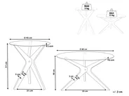 Set of 2 Coffee Tables VALLEY Tempered Glass Light Brown_868739