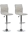 Set med 2 barstolar LUCERNE Vridbar Ljusbeige