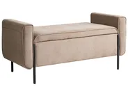 Upholstered Storage Bench LEWES Fabric Beige_1043689