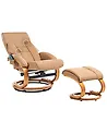 Massagestol FORCE med fotpall Konstläder Sandbeige