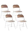 Taittotuolisetti 4 kpl SPARKS Beige/valkoinen