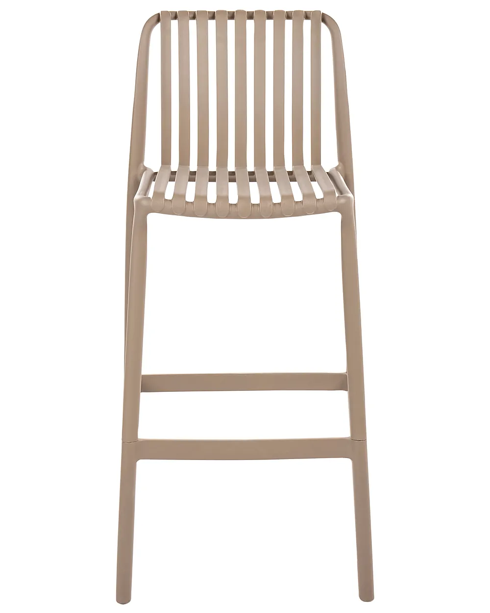 Set of 2 Bar Chairs ARICCIA Synthetic Material Light Brown_1149245