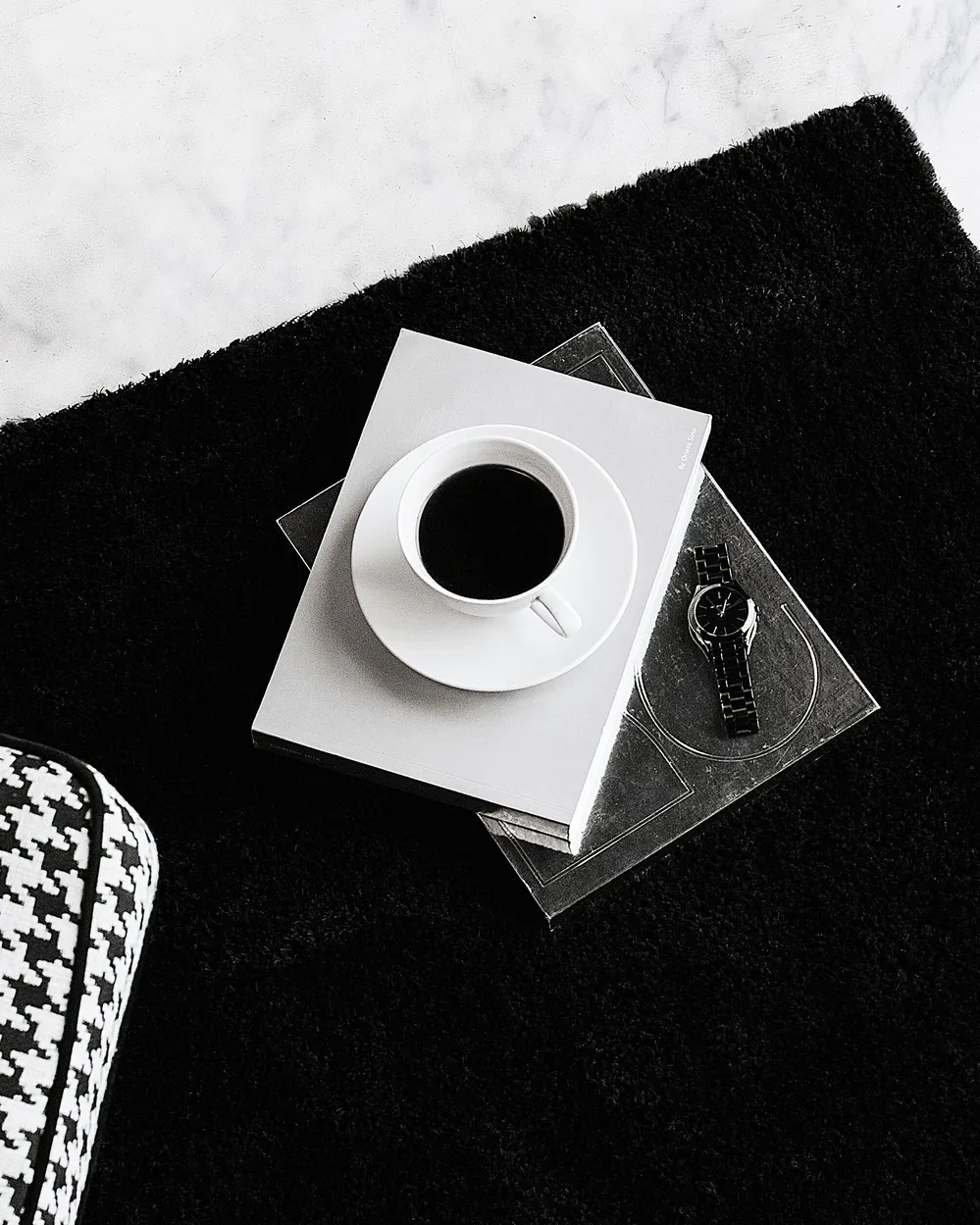 Shaggy Rug DEMRE Black 80 x 150 cm_820680