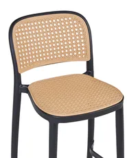 Set of 4 Bar Chairs PLOSE Synthetic Material Beige_935423