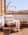 Hanging Chair with Stand ALGHERO Metal Beige