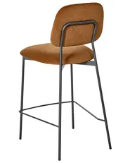Set med 2 barstolar DUETTE Sammet Guldbrun_1015753