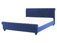 Bed Velvet AVALLON 160 x 200 cm (EU King Size) Navy Blue_729052
