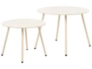 Ulkosohvapöytäsetti 2 kpl VIMERCATE Metalli Beige_1094856
