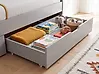 Set of 2 Bed Storage Drawers Pine Wood RUMILLY Grey