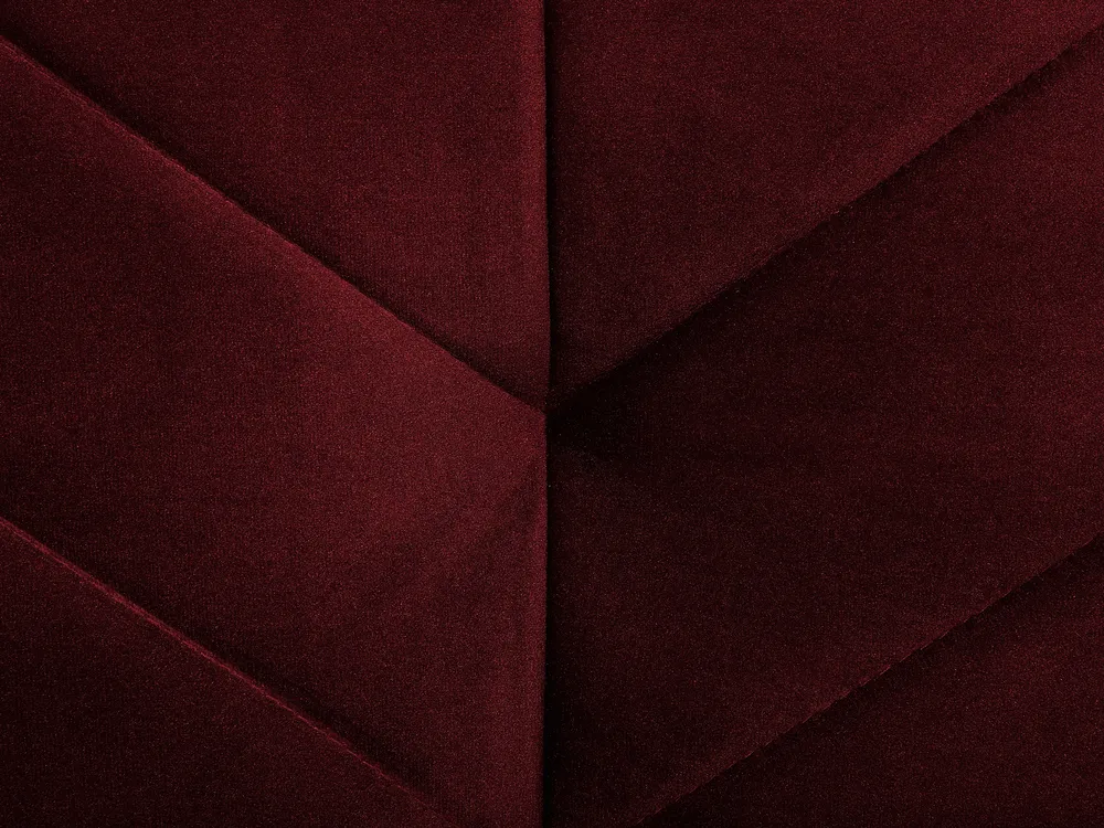 Bäddsoffa 3-sits SENJA Sammet Mörkröd_707358