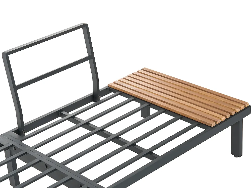 Garden Lounge Set with Table 5 Seater FIVIZZANO Acacia Wood Dark Grey_1161103