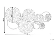 Seinäkoriste VANADIUM Metalli 60 cm Kulta_825321