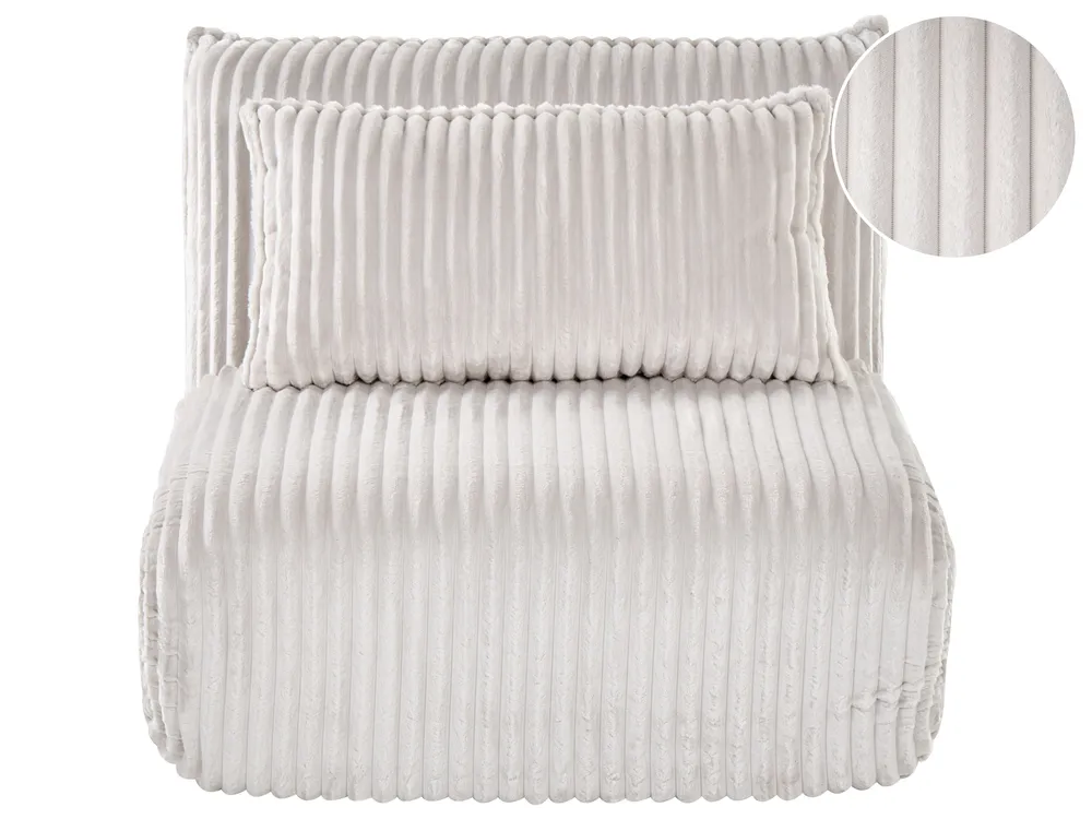 Single Sofa Bed LYSEKIL Corduroy Off-White