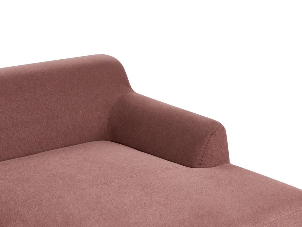 Corner Sofa 3 Seater SOSJO Fabric Burgundy Left Hand_941203