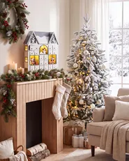 Julpynt LED FEMUND 40 cm Adventskalender Vit_1145722