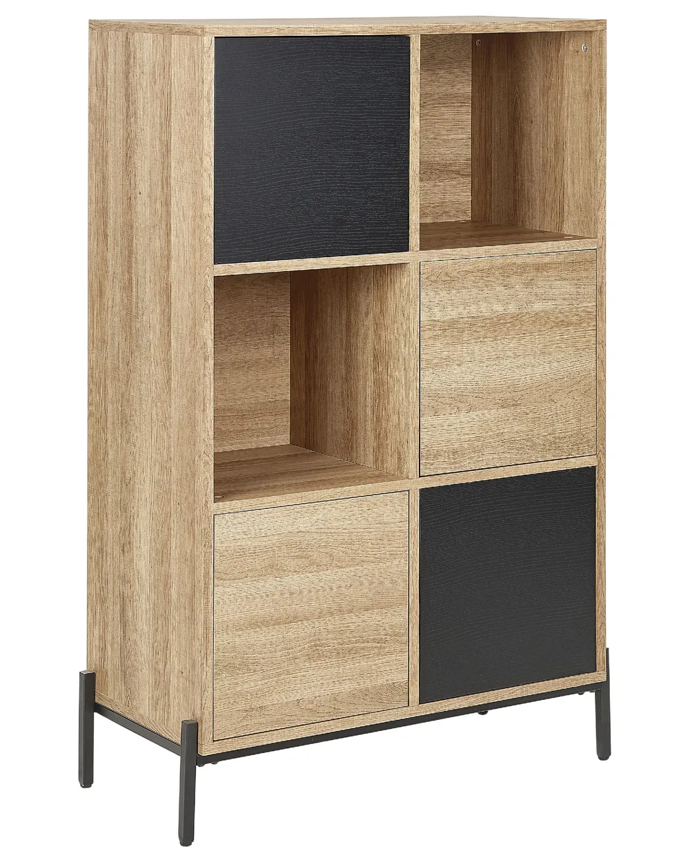 Shelving Unit MOINES 135 cm Brown/ Black