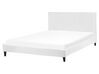 Bed Velvet FITOU 160 x 200 cm (EU King Size) White