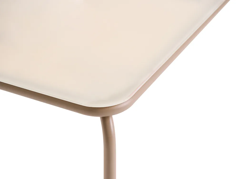 Trädgårdssoffgrupp med bord 4-sits NESSO Metall Ljusbeige_1082966
