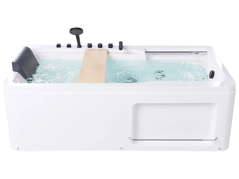 Corner Hot Tub CAMALU 1800 x 860 mm White