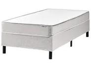 Divan Bed without Headboard Fabric COUNTESS 90 x 200 cm (EU Single) Light Grey_1054347