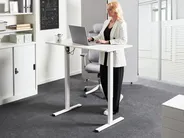 Työpöytä sähkösäädettävä TAVARES 120 cm 60 cm Valkoinen_975818