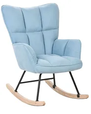 Rocking Chair OULU Fabric Light Blue_855457